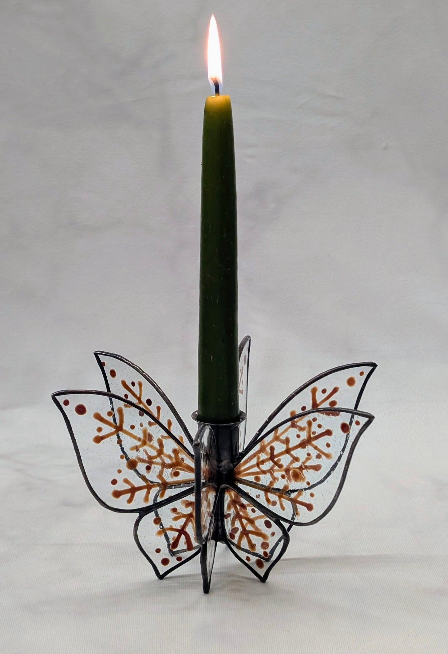 Candle Holder Snowflake Rust
