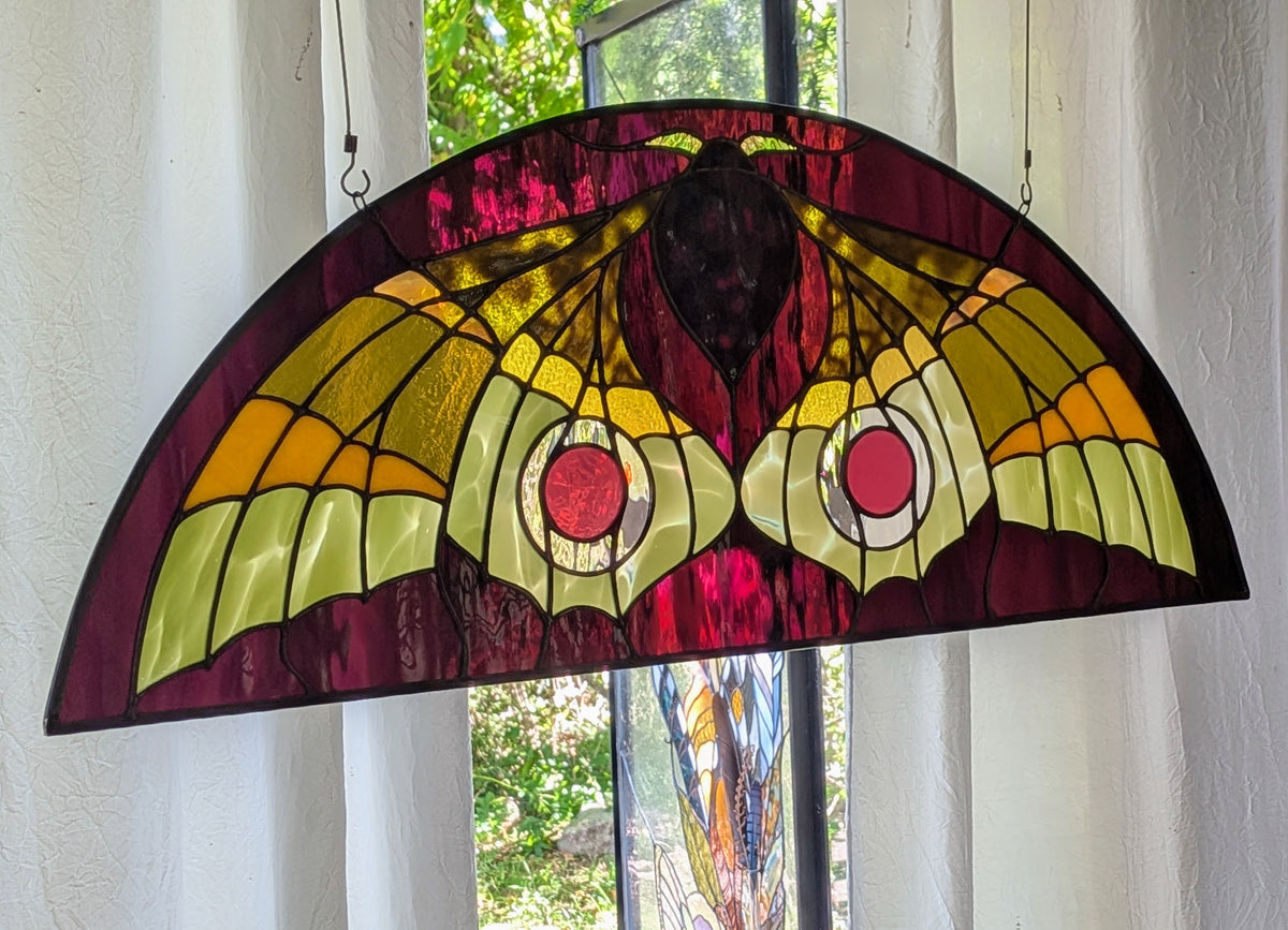 Demilune Window - Galle Moth Moss and Plum
