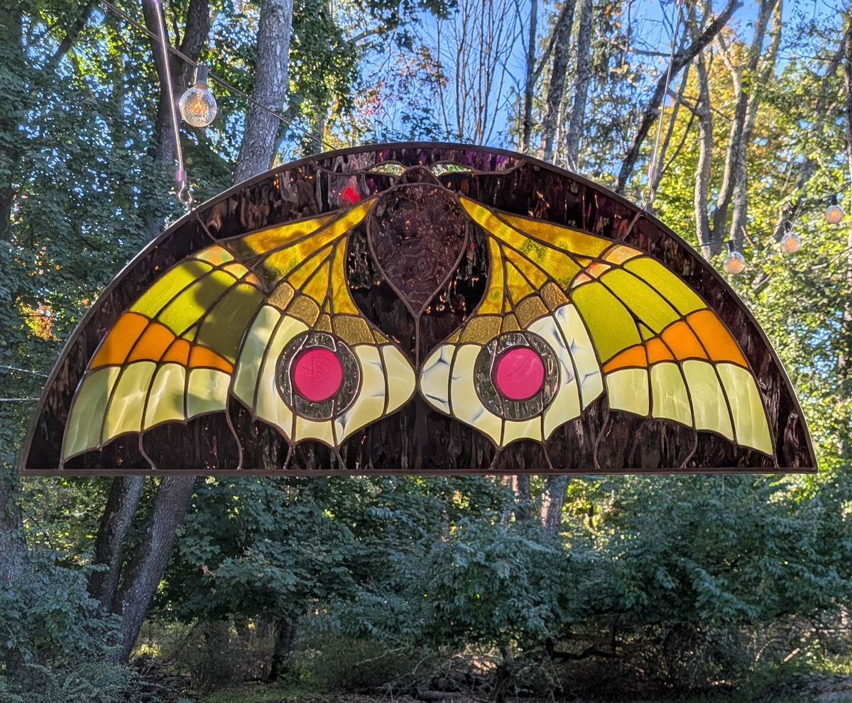 Demilune Window - Galle Moth Moss and Plum