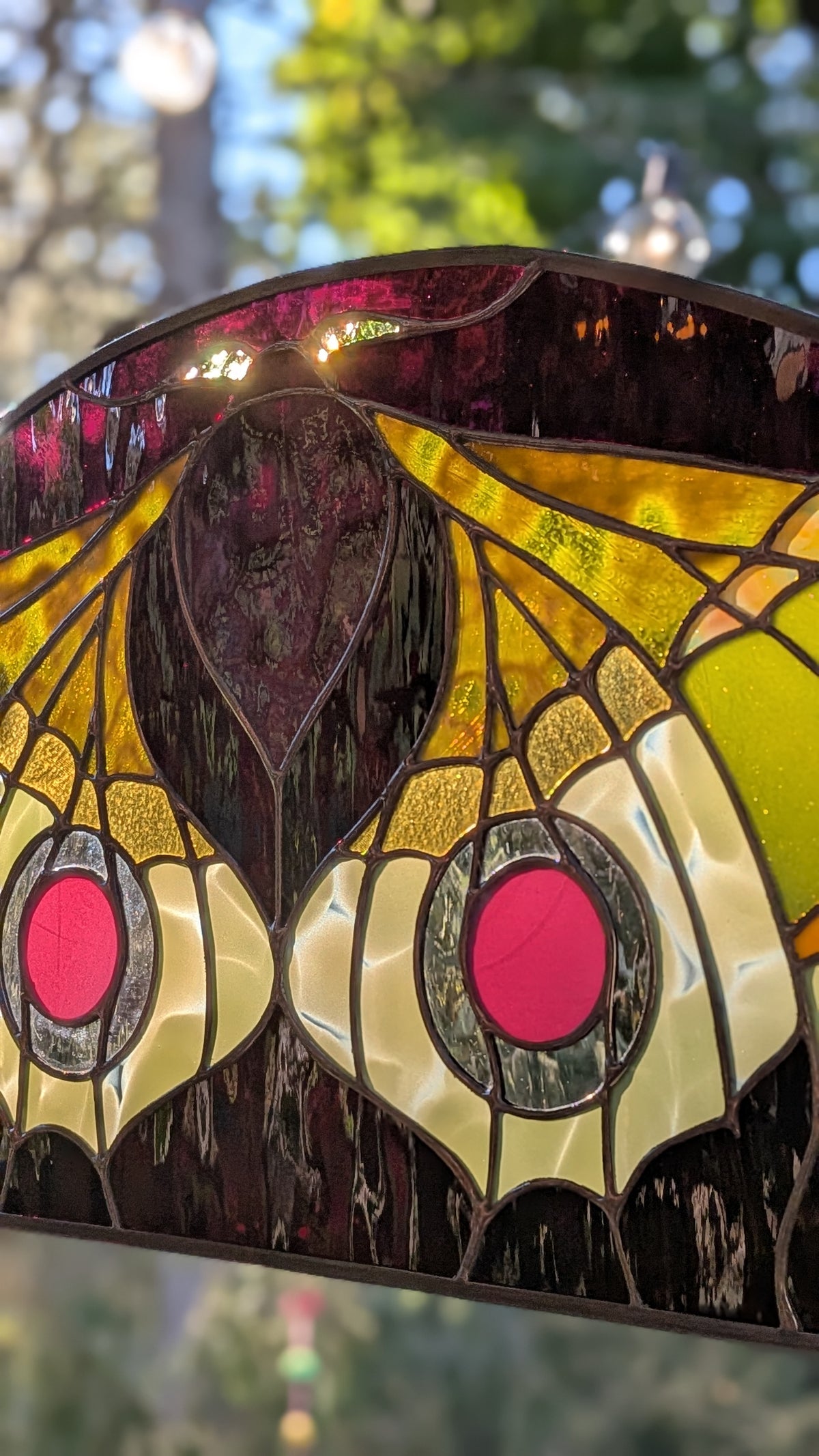 Demilune Window - Galle Moth Moss and Plum