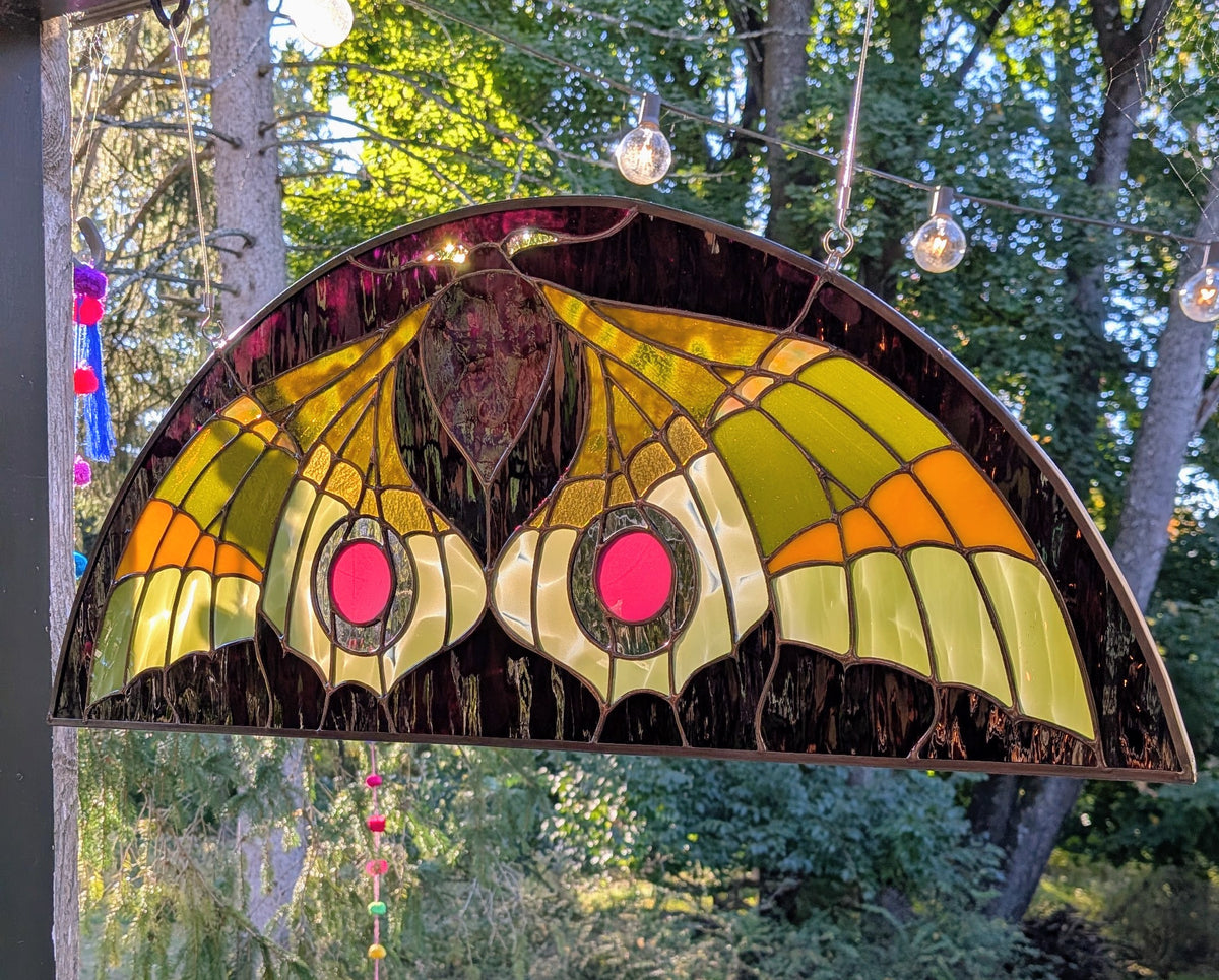 Demilune Window - Galle Moth Moss and Plum