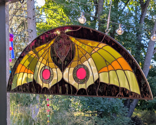 Demilune Window - Galle Moth Moss and Plum