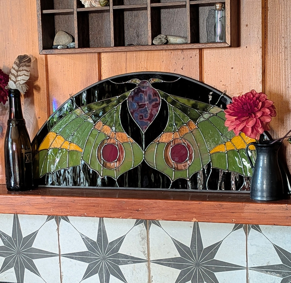 Demilune Window - Galle Moth Moss and Plum